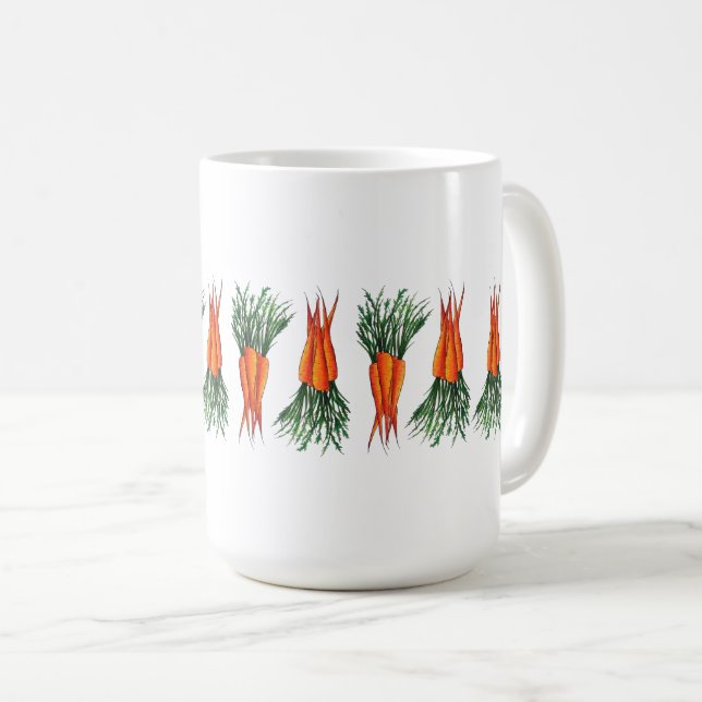 Karrots Orange Vegetable Veggie Garden Kaffemugg (Framsida höger)