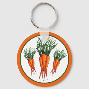 Karrots Orange Vegetable Veggie Garden Nyckelring