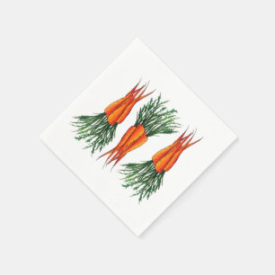Karrots Orange Vegetable Veggie Garden Pappersservett