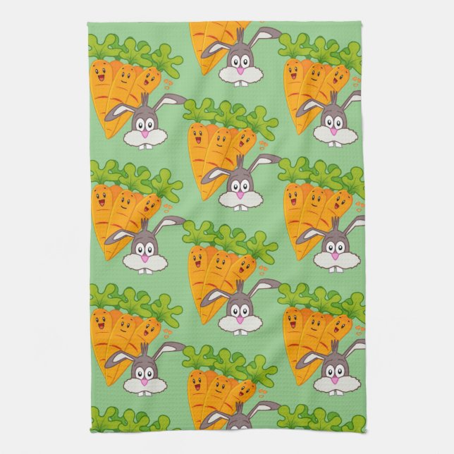 Karrots Rabbit Kitchen Hand Towel Kökshandduk (Vertikal)