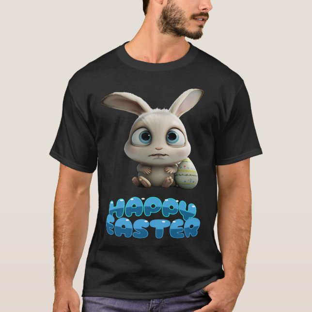 Kärrsöt glad påsk bunny t shirt (Framsida)