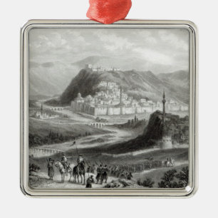 Kars som inristas av J. Godfrey, c.1860 Julgransprydnad Metall