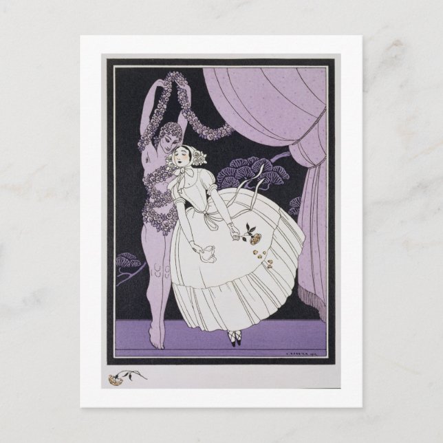 Karsavina, 1914 (pochoir print) 2 vykort (Framsida)