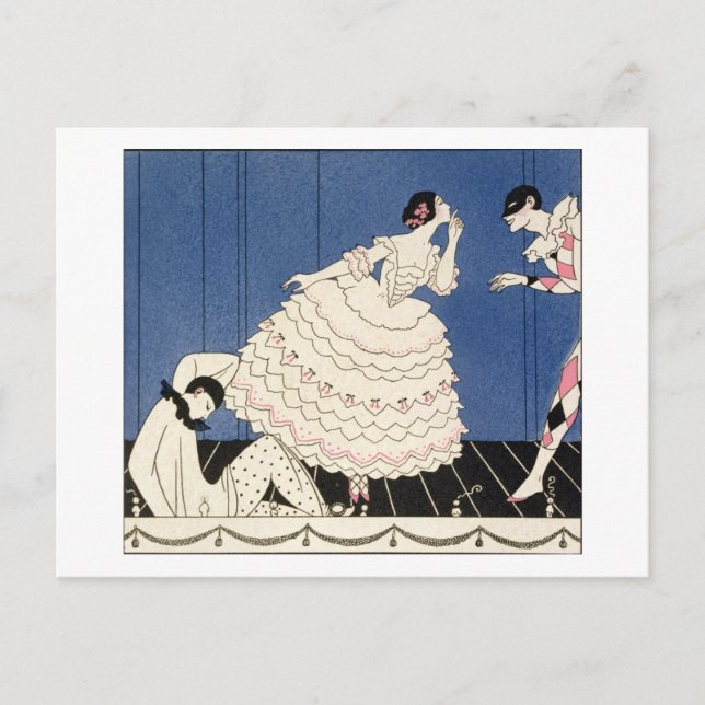 Karsavina, 1914 (pochoir print) vykort (Framsida)