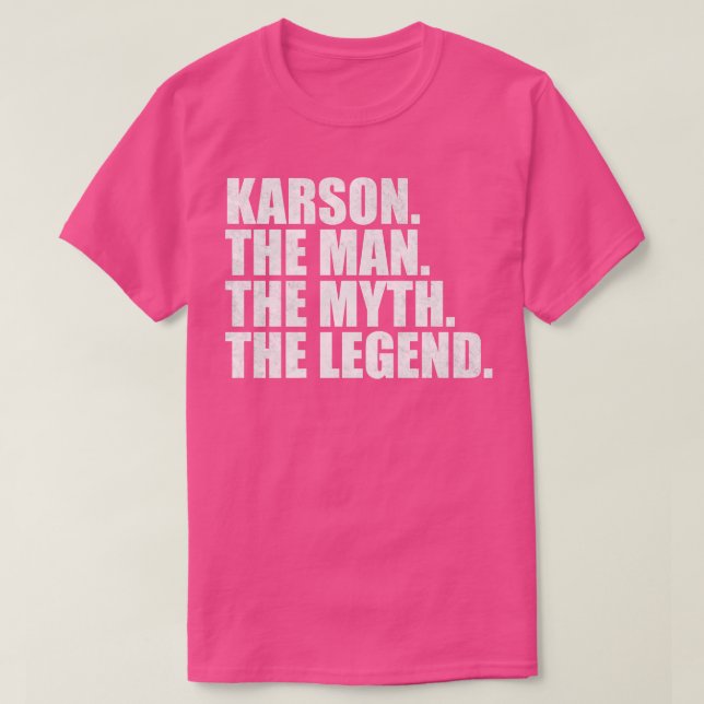 Karson Namn Karson som erhållit namn T Shirt (Design framsida)