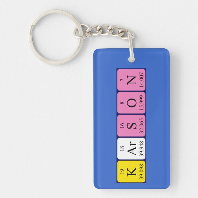Karson Periodisk bord namn nyckelring (Framsidan)