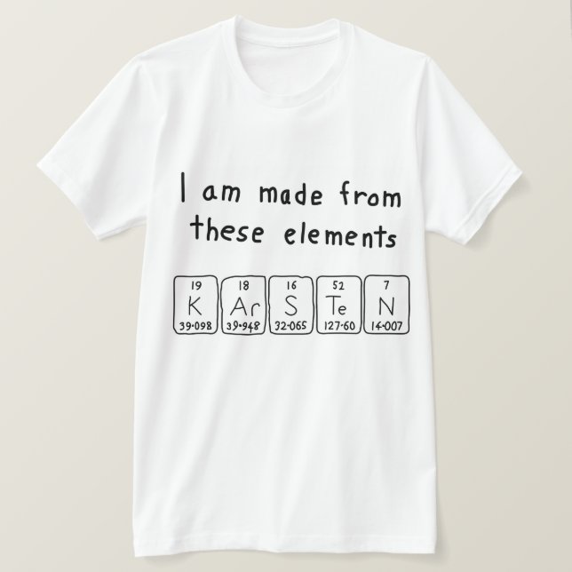 Karsten Periodisk skjorta bord namn T Shirt (Design framsida)