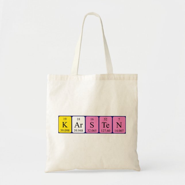Karsten Periote bord namn tote bag Tygkasse (Framsidan)