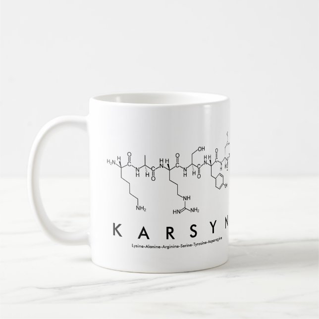 Karsyn peptide namn mugg (Vänster)