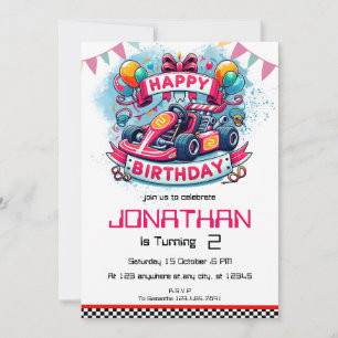 Kart Birthday-inbjudan till barn Inbjudningar