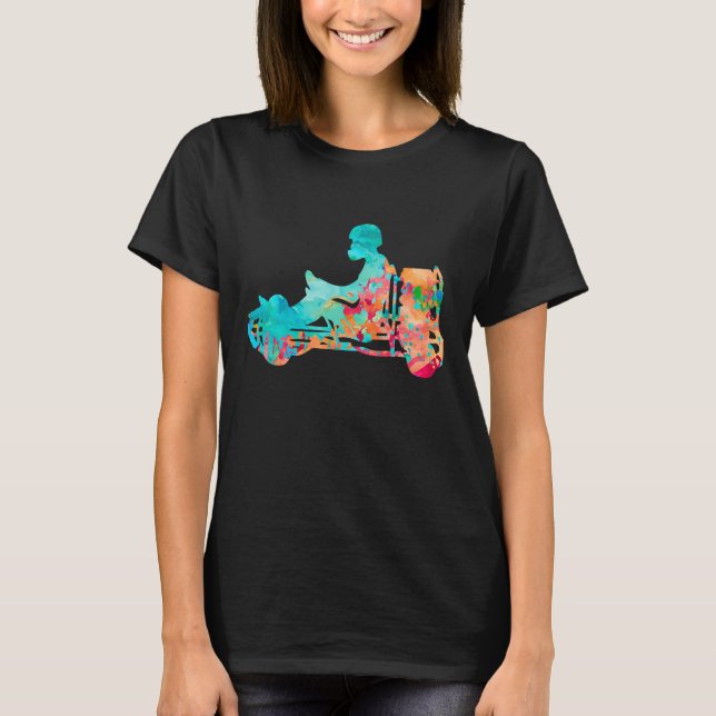 Kart Driver - PopArt Stil T Shirt (Framsida)