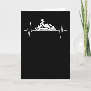Kart Go-kart Kart Tävla Heartslag Line Gift Kort