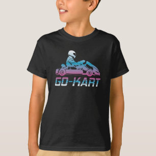 Kart Go-kart Karting Kart Tävla Driver Retro Gift T Shirt