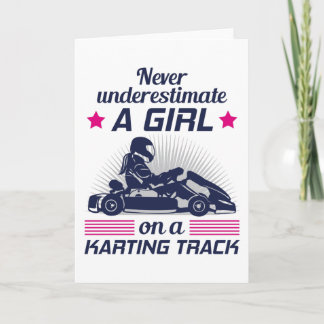 Kart Go-kart Karting Kart Tävla Women Girls Gift Kort