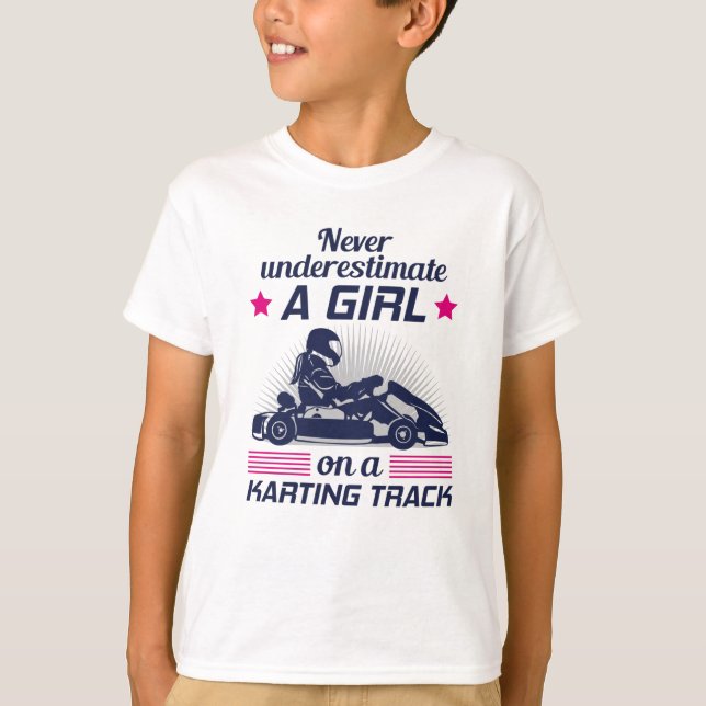 Kart Go-kart Karting Kart Tävla Women Girls Gift T Shirt (Framsida)