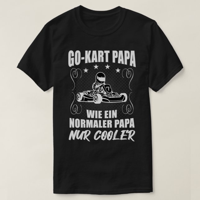 Kart Gokart Pappa Far Coola Karting Gift 2 T Shirt (Design framsida)