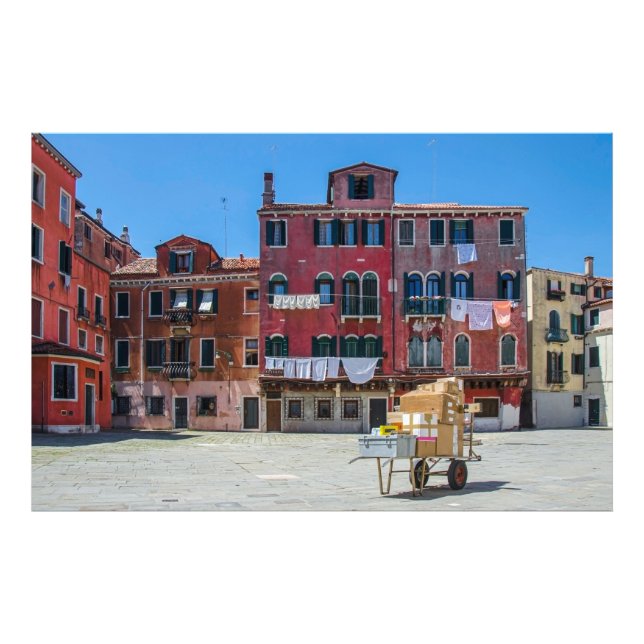 Kart med lådor i Venedig Fototryck (Framsidan)