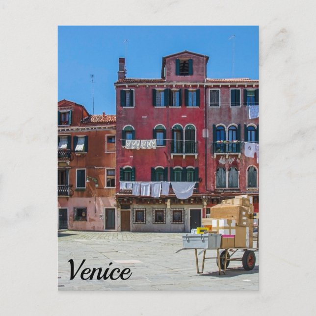 Kart med lådor i Venedig Vykort (Framsida)