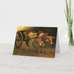 Kart med röd och vit oxe av Vincent van Gogh Kort