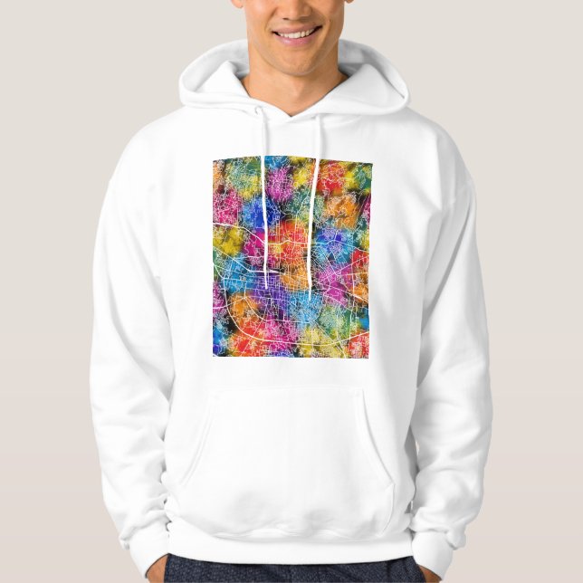Kart över Bandung Indonesien Hoodie (Framsida)