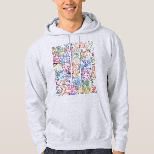 Kart över Bandung Indonesien Hoodie (Framsida)