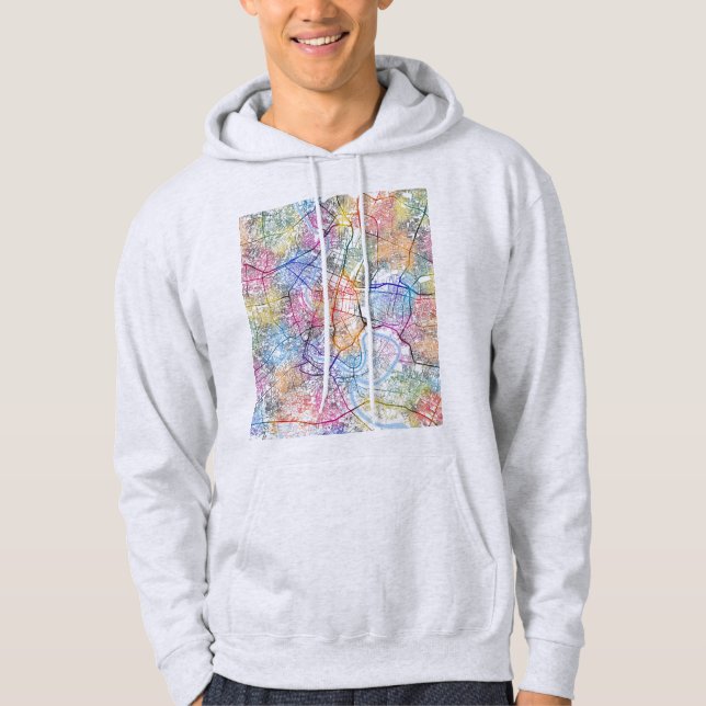 Kart över Bangkok Thailand Hoodie (Framsida)
