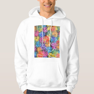 Kart över Bangkok Thailand Hoodie