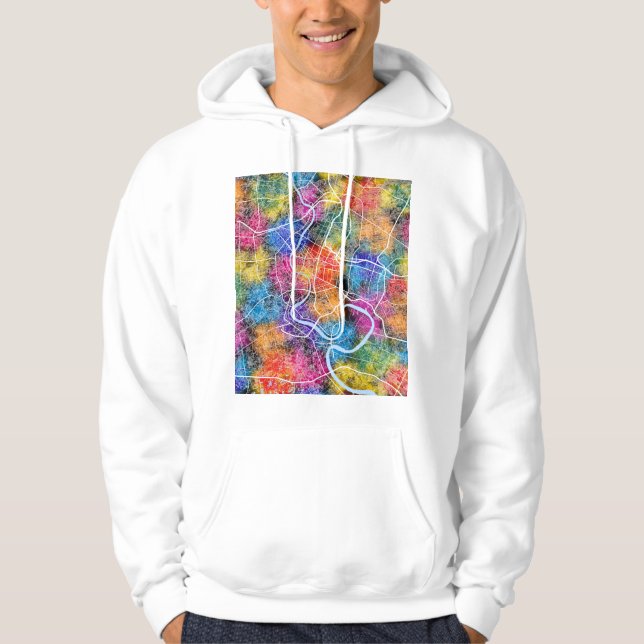 Kart över Bangkok Thailand Hoodie (Framsida)
