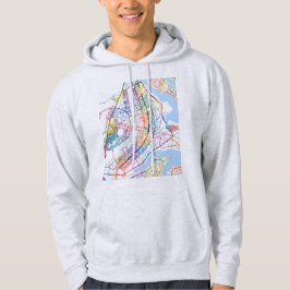 Kart över Brasília Brasilien Hoodie