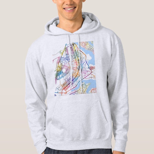 Kart över Brasília Brasilien Hoodie (Framsida)