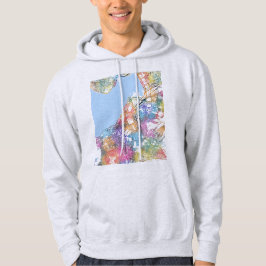 Kart över İzmir Turkiet Hoodie