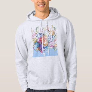 Kart över Karachi Pakistan Hoodie
