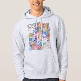 Kart över Manaus Brasilien Hoodie