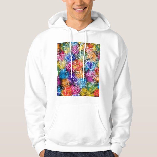 Kart över Semarang Indonesien Hoodie (Framsida)