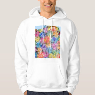 Kart över Surabaya Indonesien Hoodie