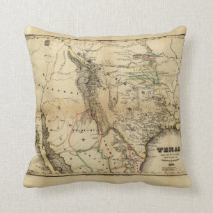Kart över Texas (1846) Kudde
