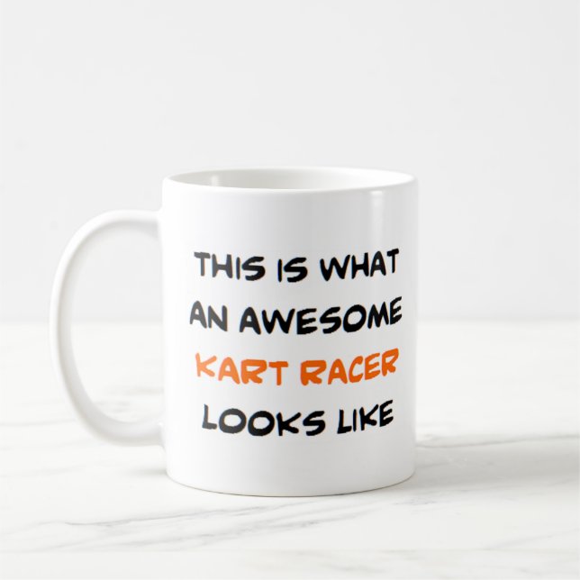 Kart racer, fantastisk kaffemugg (Vänster)