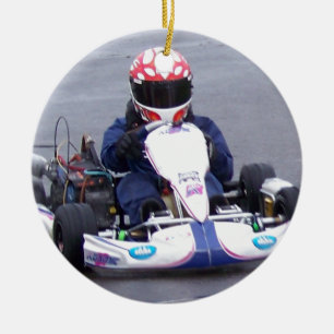 Kart Racer Julgransprydnad Keramik