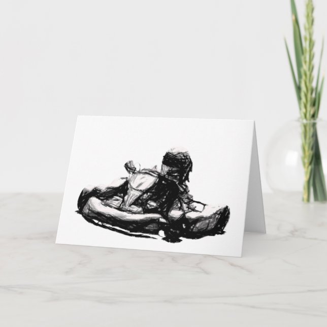 Kart RacerSepia ritar skissar Kort (Framsida)