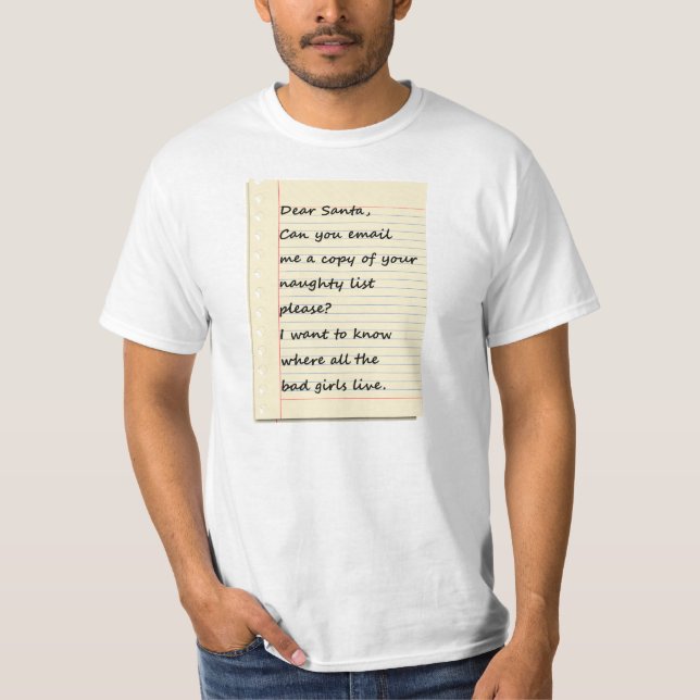 KÄRT SANTA BREV TEE SHIRT (Framsida)