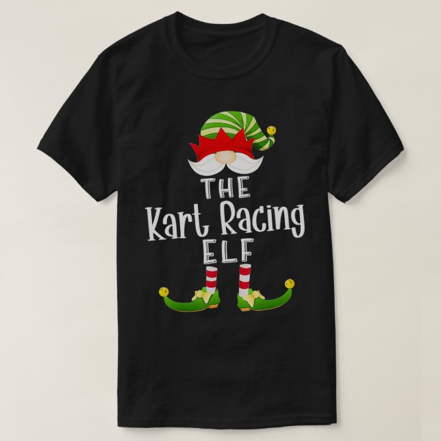 Kart Tävla Elf Group jul Funny Pajama Party T Shirt (Design framsida)