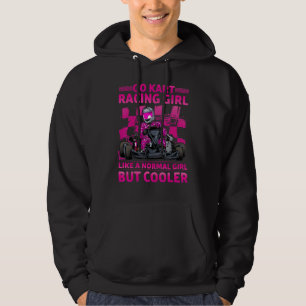 Kart Tävla Girl som en vanlig flicka men kylare Hoodie