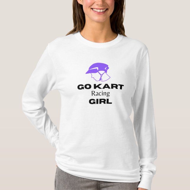 Kart tävla Girl... T Shirt (Framsida)