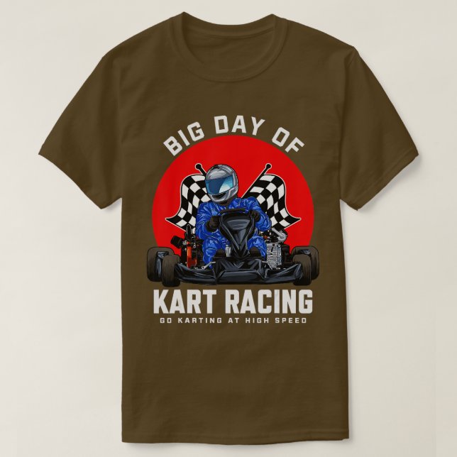 Kart Tävla GoKart Racer Gokart Racetrack Tävling T Shirt (Design framsida)
