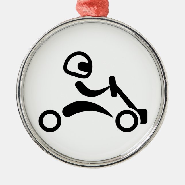 Kart tävla julgransprydnad metall (Framsidan)