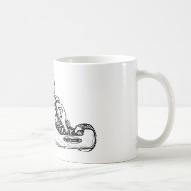 Kart tävla ritar skissar kaffemugg (Höger)