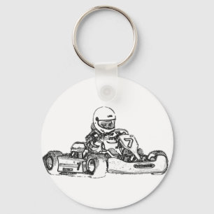 Kart tävla ritar skissar nyckelring