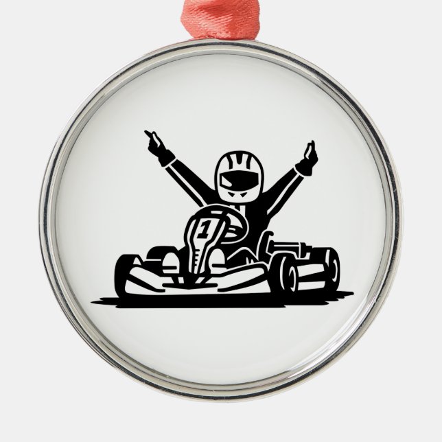 Kart-vinnare Julgransprydnad Metall (Framsidan)
