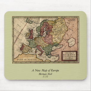 Karta 1721 av Europa Musmatta