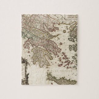 Karta 1752 av forntida Grekland Pussel